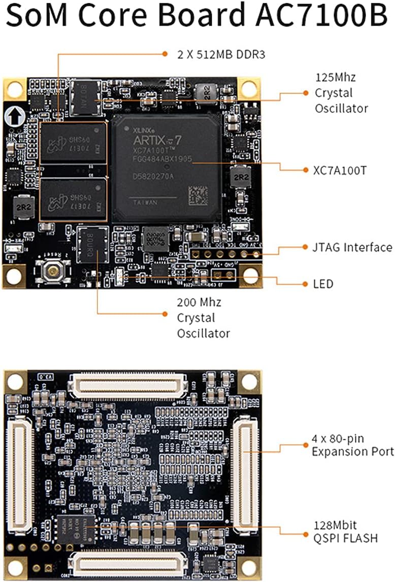 X7102: Artix-7 XC7A100T (FPGA Development Board + USB Downloader)
