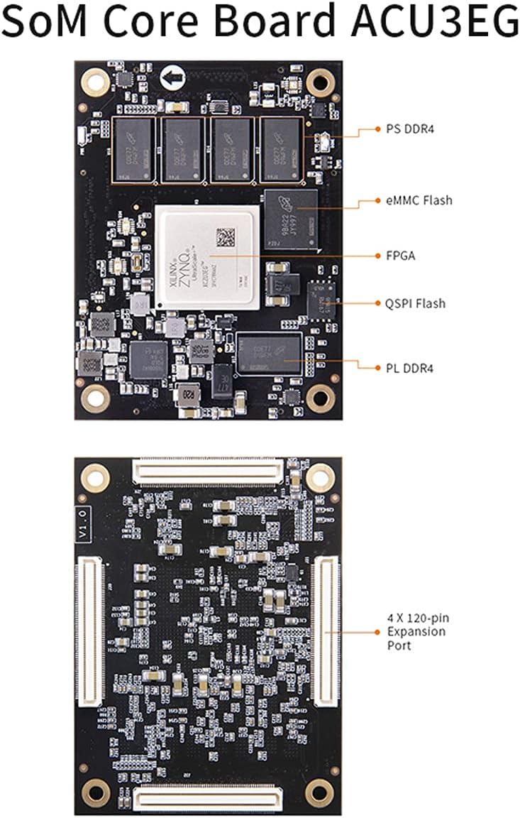 XU3EG: Xilinx Zynq UltraScale+ MPSoC ZU3EG FPGA Development Board AI Vitis-AI DPU 4K Video